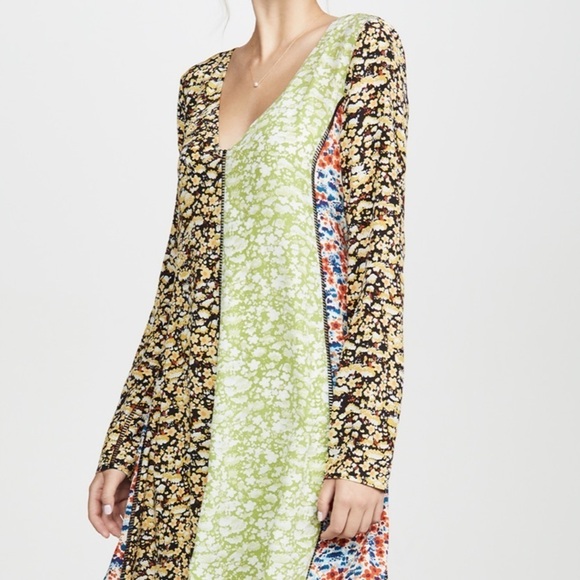 Stine Goya “Maca” Dress Multicolored Floral Longsleeve Midi Dress - Picture 5 of 10